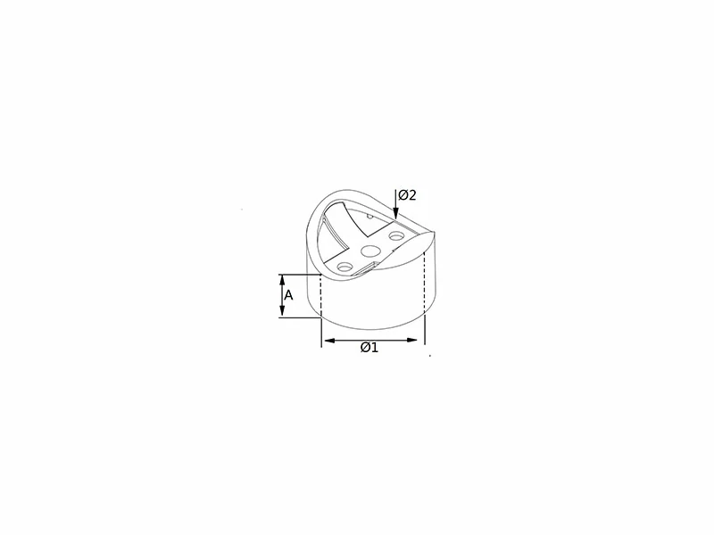Stainless Steel Handrail Adapter External Fit Structure