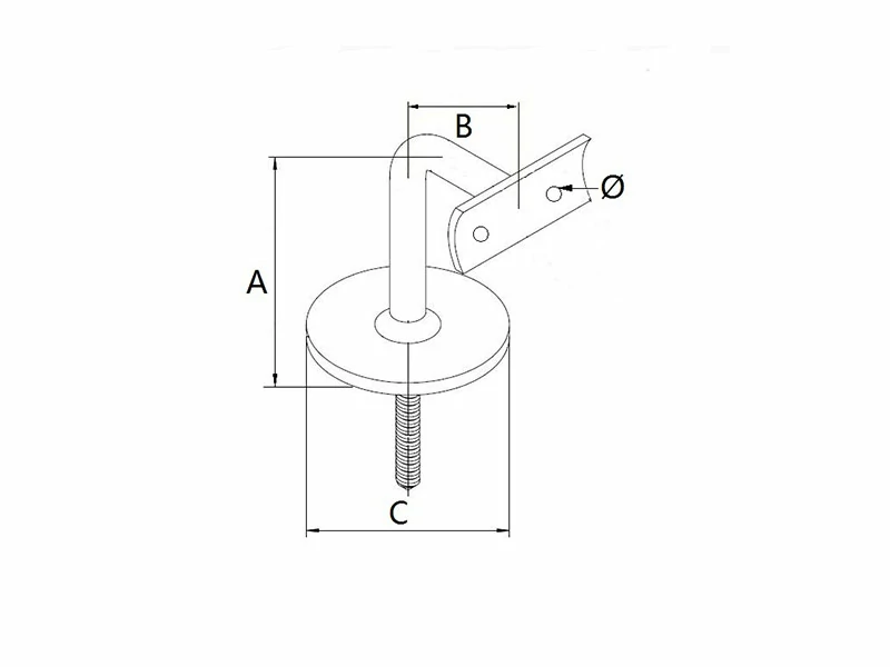 Handrail Bracket Stainless with Coach Screw Structure