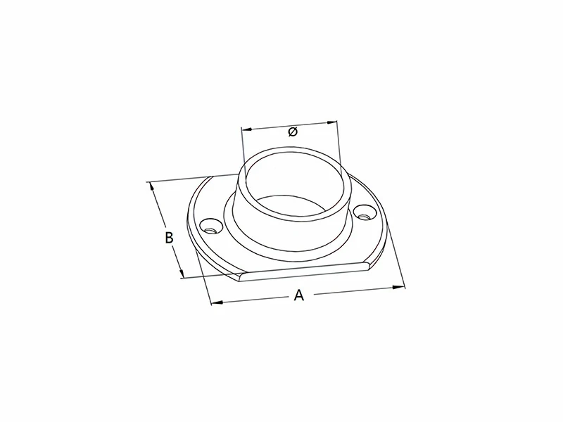 Stainless Steel Oblong Base Flange Structure