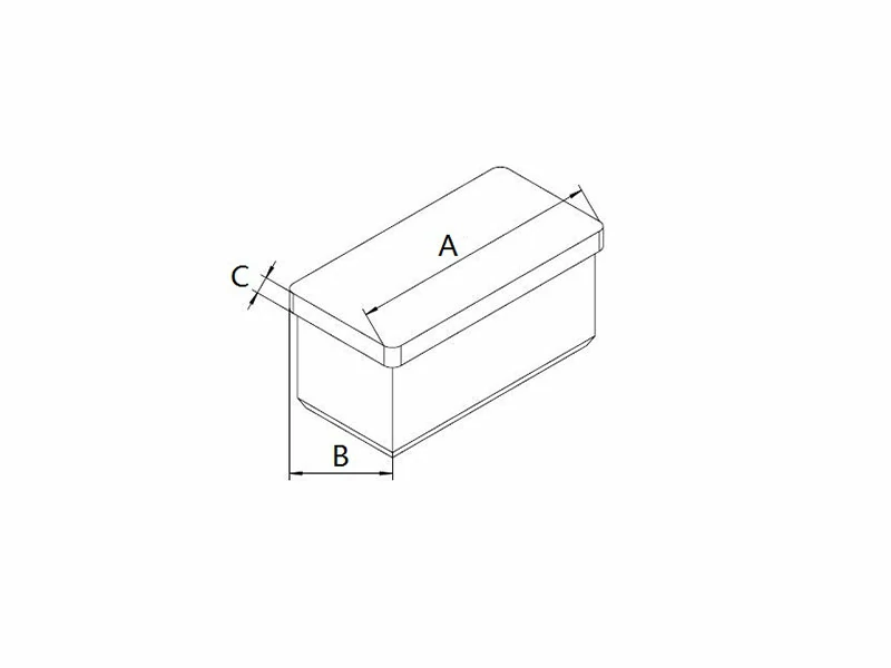 Rectangular Tube End Cap Structure