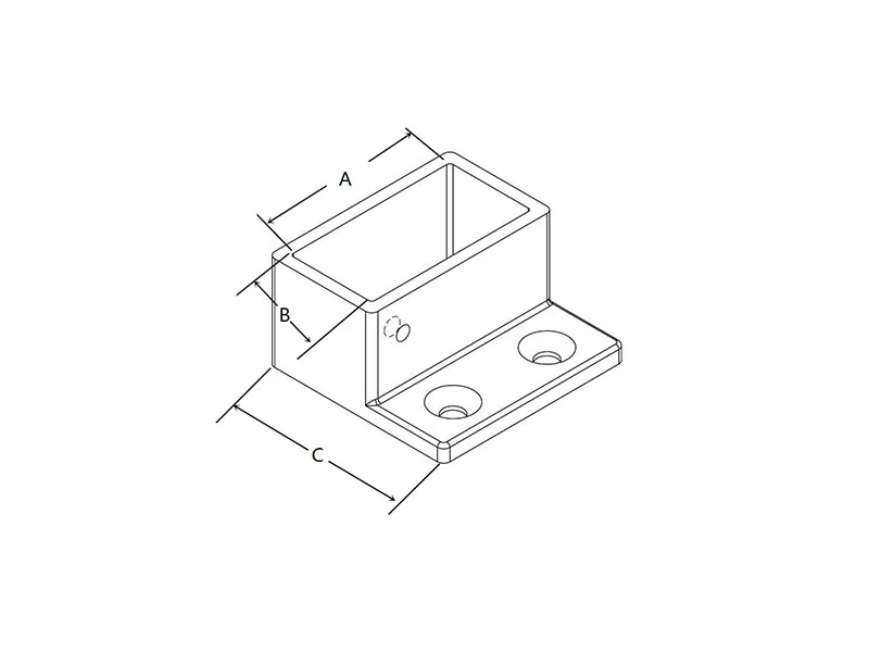 Rectangular Tube Wall Flange Structure