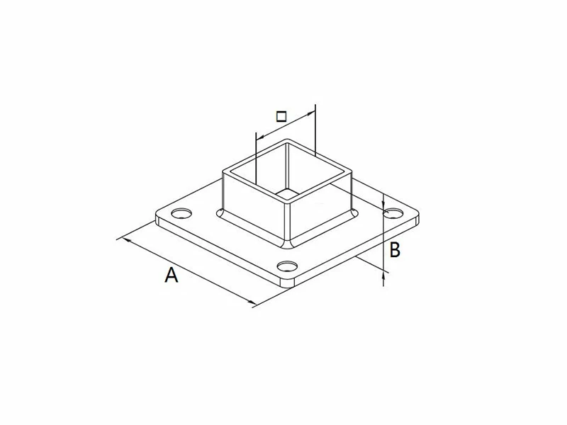 Square Tube Base Flange Structure