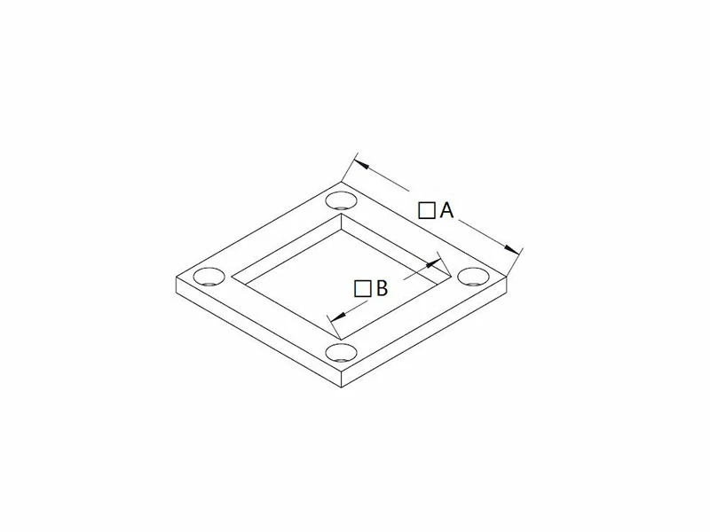 Square Tube Base Flange Structure