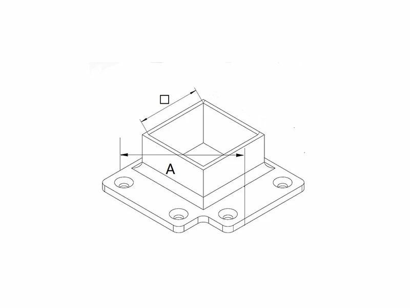 Stainless Steel Square Flange Structure