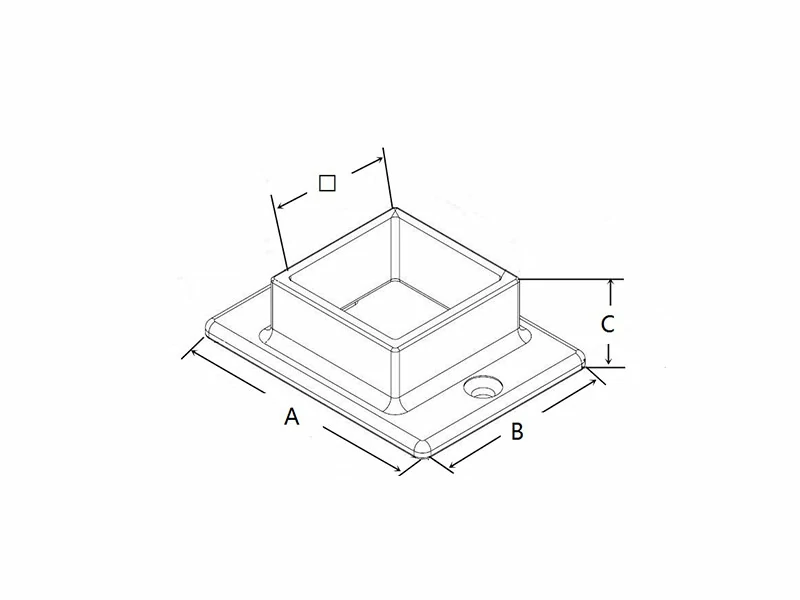 square base flange structure