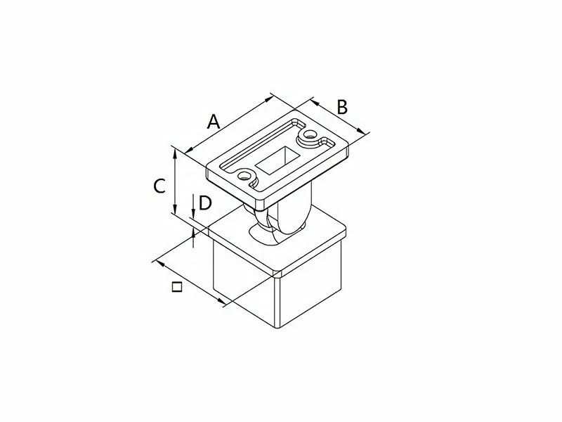 Handrail Support Adjustable Structure