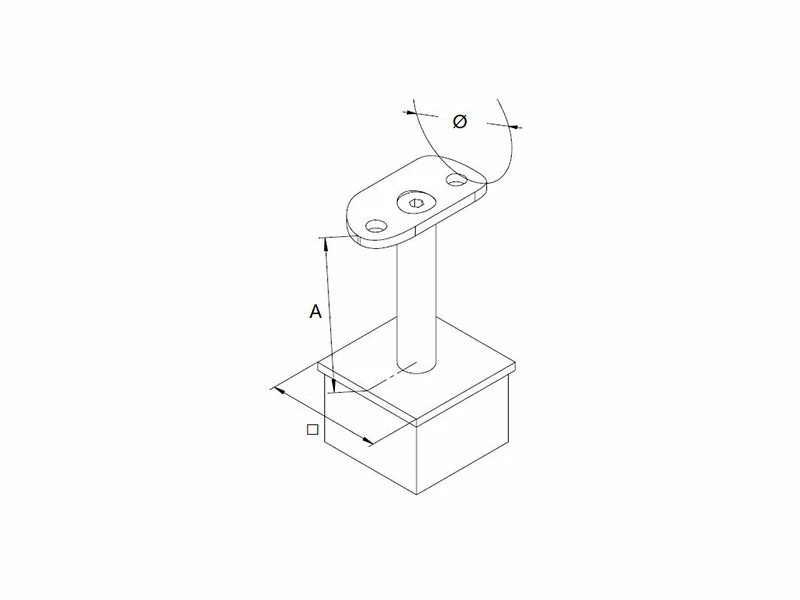 Square Tube Rail Support Structure