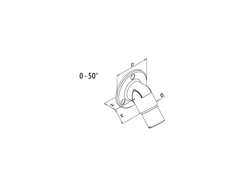 Stainless Steel Wall Flange Adjustable Structure