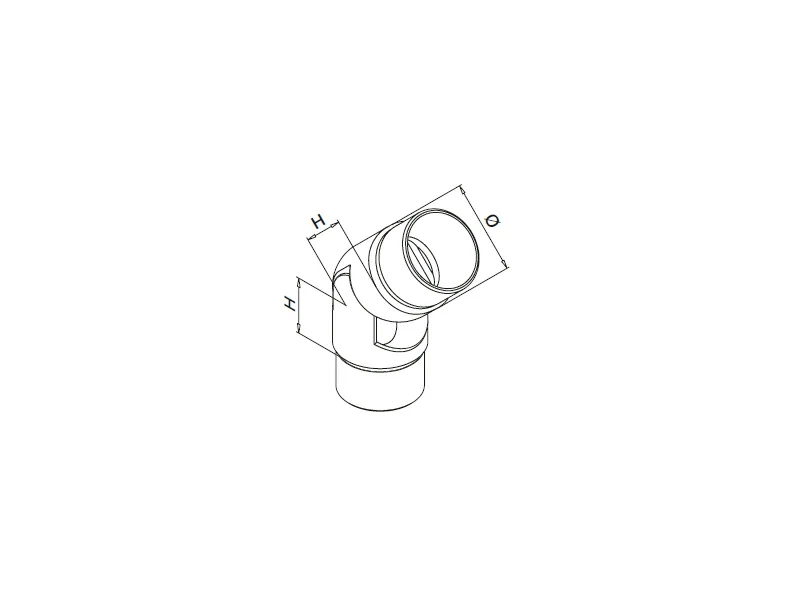 0°-90° Adjustable Handrail Elbow Structure