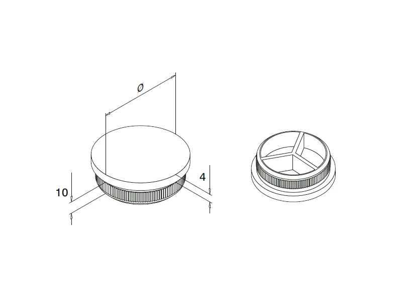 Flat Top End Cap Structure