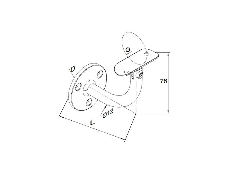 Handrail Bracket Adjustable Structure