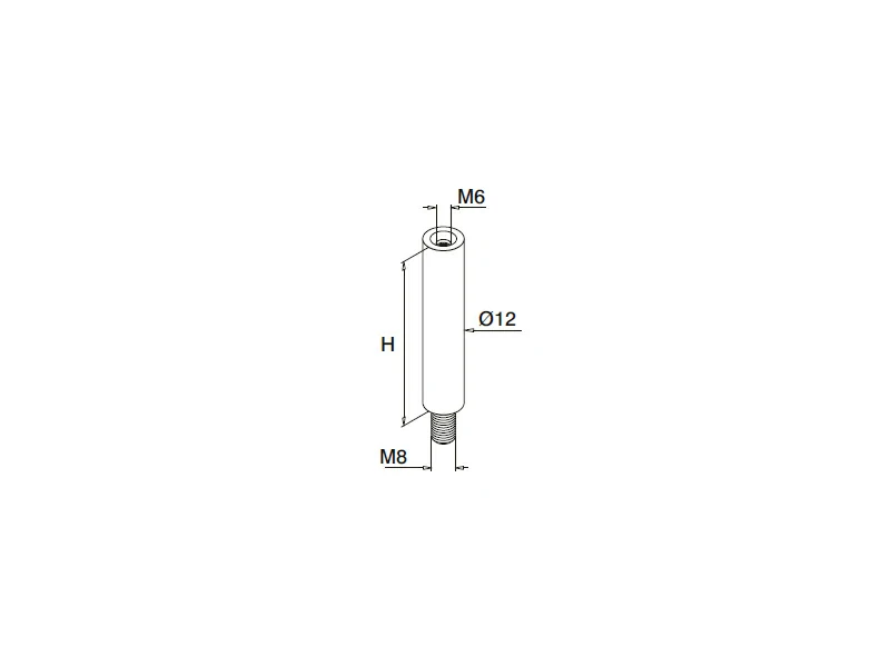 Handrail Support Stem M8 Structure