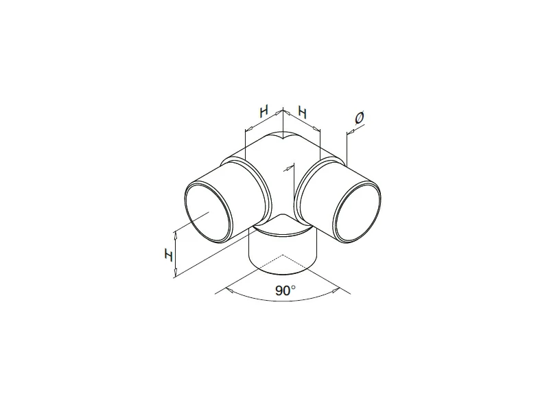 90 Degree Tee structure
