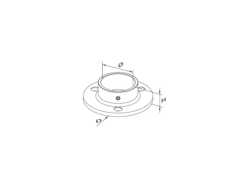 Wall Mount Base Flange Structure