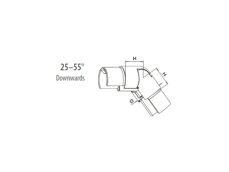 Adjustable Handrail Connector Downward Structure