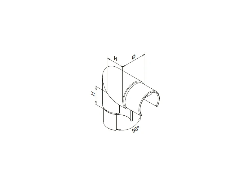 90 Degree Slotted Tube Elbow Structure