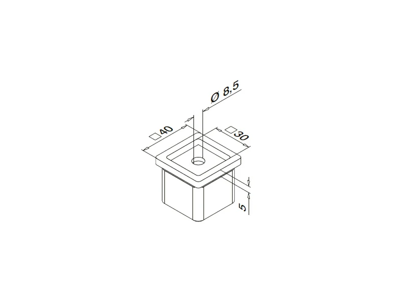 Square Handrail Adapter Structure