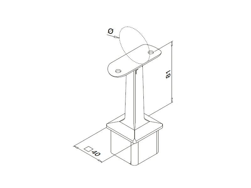 Square Handrail Support Structure