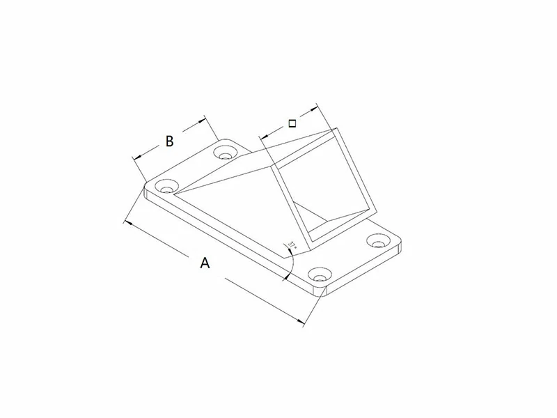 Wall Stop Square Tube Flange Structure