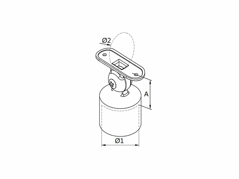 Handrail Support Adjustable Structure