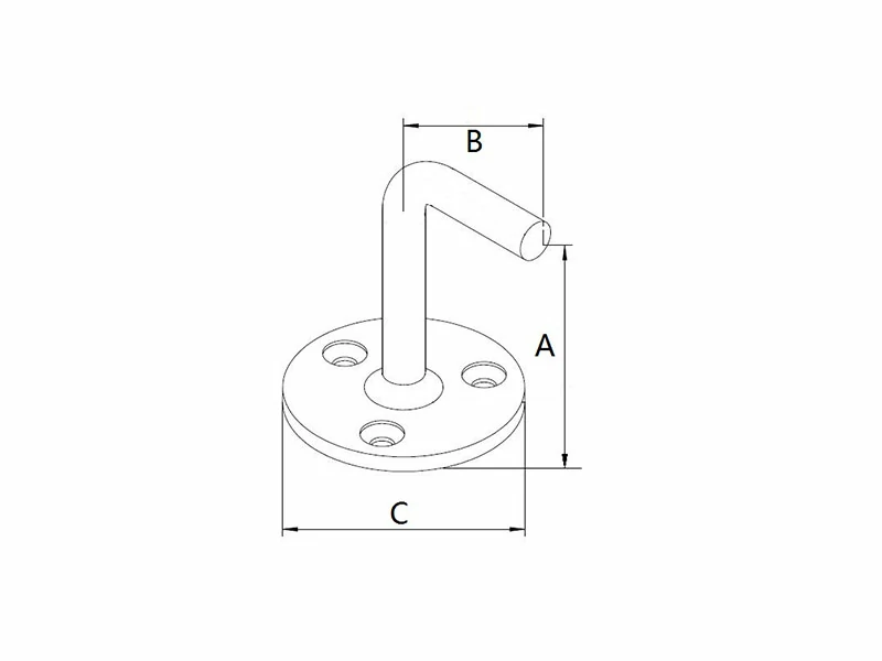 Stainless Steel Hand Rail Bracket Without plate Structure