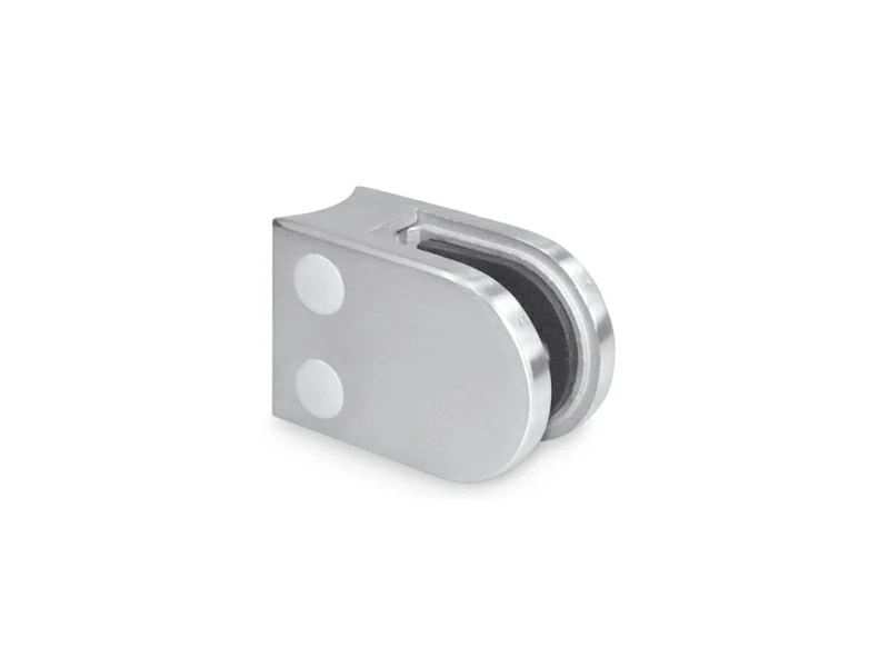 Stainless Steel Handrail Glass Clamp D Type, Flat & Radius Back