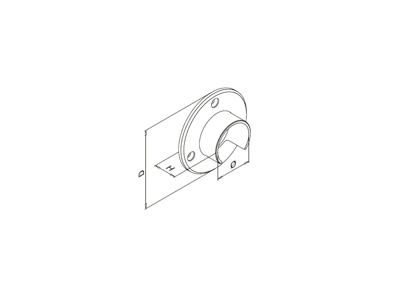 U-Profile Handrail Wall Flange Structure