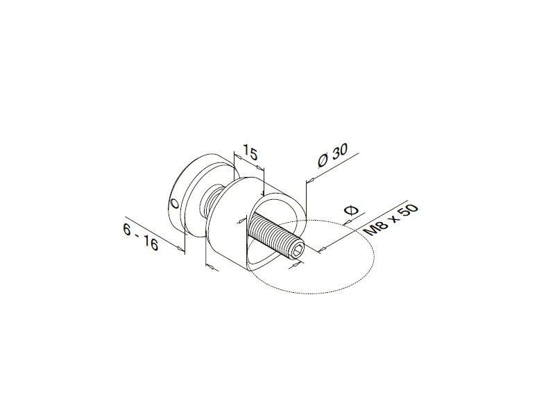 Glass Stand Off Structure