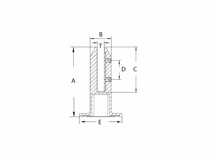 Square Glass Spigot Structure