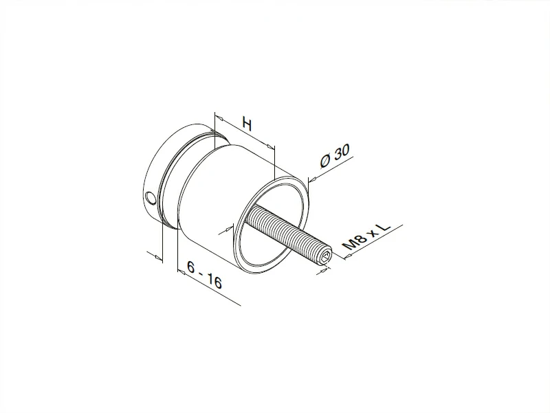 Stainless Standoffs for Glass Structure
