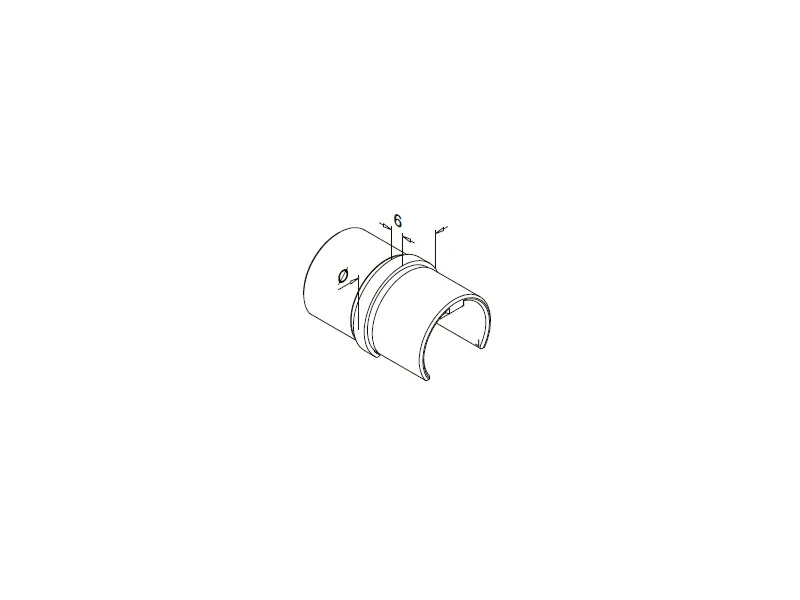 U-Profile Handrail Tube Connector Structure