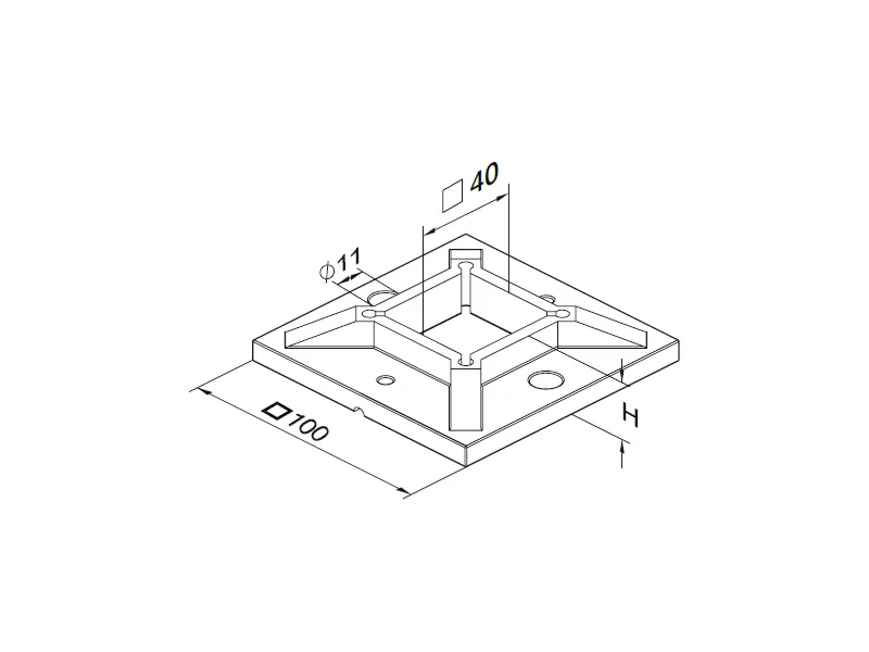 Square Welded Base Structure