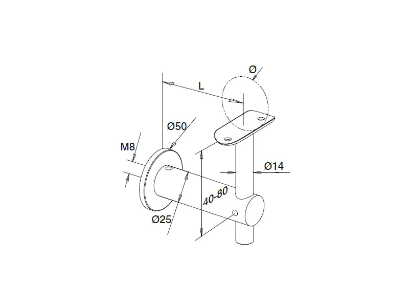 SS Railing Bracket Structure