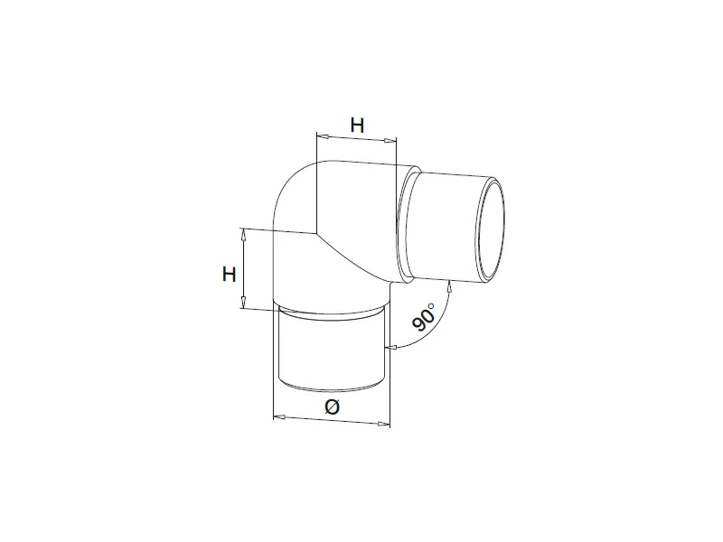 Flush 90 Degree Elbow Structure