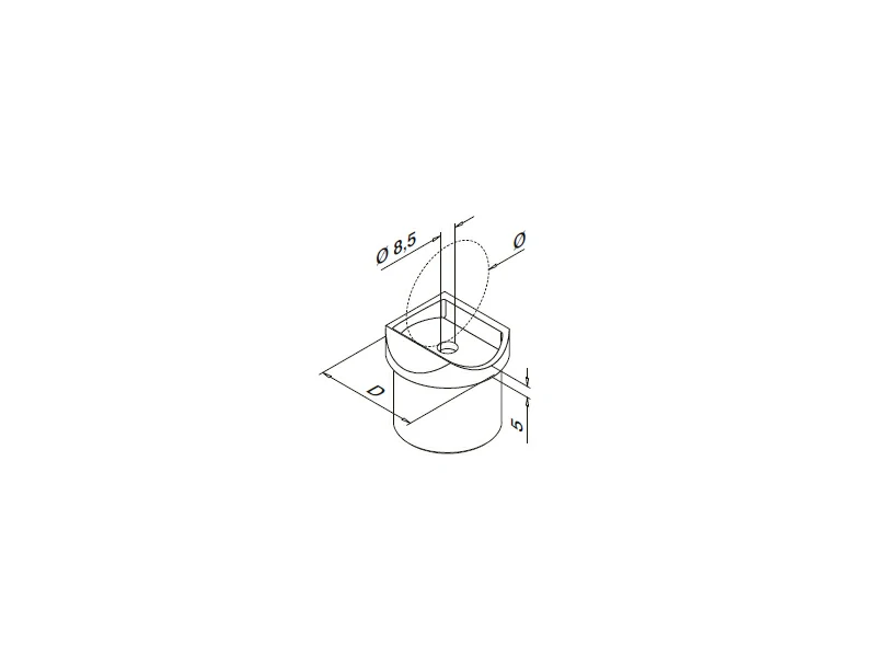 Flat Handrail Adapter Structure