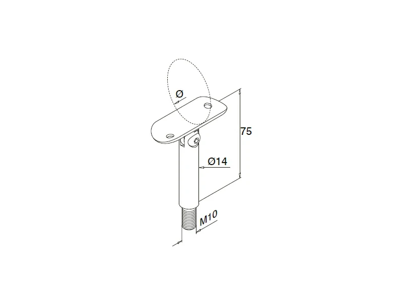 Adjustable Hand Railing Saddle Structure