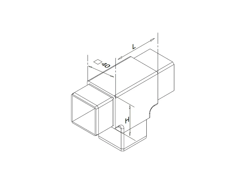 T Square Tube Connector Structure