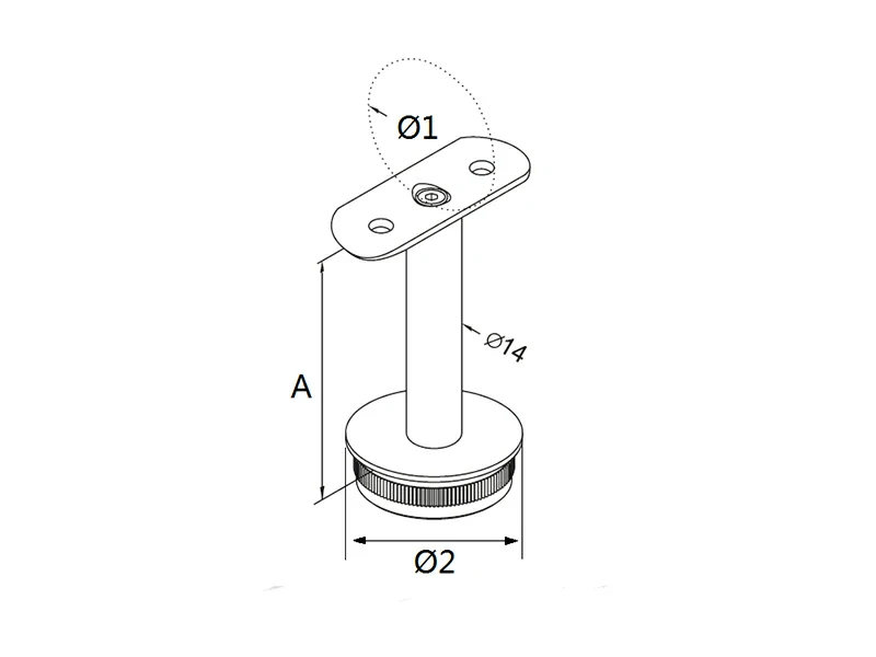 Handrail Saddle Bracket Structure