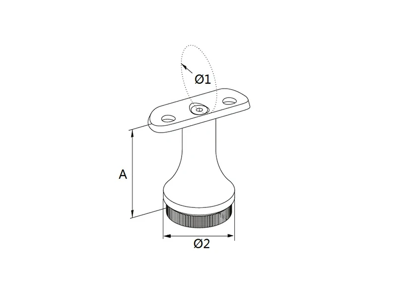 Round Post Handrail Support Structure
