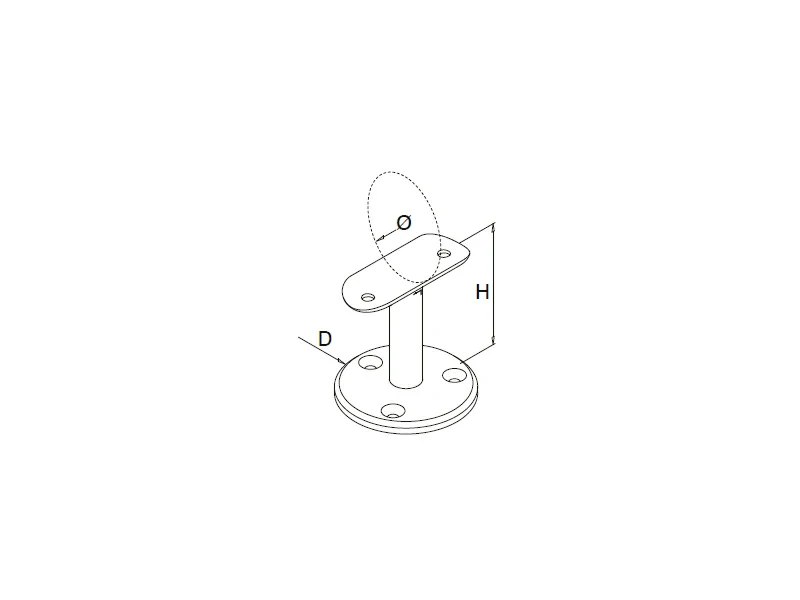 Straight Handrail Bracket Structure